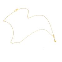 Латунь ожерелье цепь, плакированный настоящим золотом, Мужская, Золотой, 1x1mm, длина:45 см, продается PC
