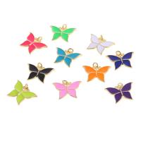 Brass Jewelry Pendants, Butterfly, enamel, more colors for choice, 16x24x2mm, Sold By PC