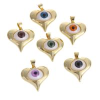 Brass Jewelry Pendants with Resin Heart Sold By PC