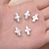 Freshwater Pearl Cross Natural & fashion jewelry & DIY white 13-14mm Sold By PC