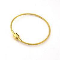 Stainless Steel Bracelet Finding, sang gold plated, DIY, Hole:Approx 7mm, Length:Approx 7 Inch, Sold By PC
