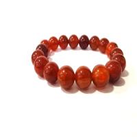 Dragon Veins Agate Bracelet, Unisex, red, Length:7.5 Inch, Sold By PC