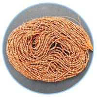 Goldstone Beads, Ronde, gepolijst, DIY & gefacetteerde, roodachtig oranje, Per verkocht 39 cm Strand