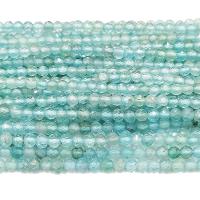 Apatite Perle, rund, poliert, DIY & facettierte, blau, verkauft per 39 cm Strang