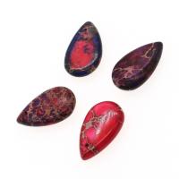 Natural Imperial Jasper Pendants, Impression Jasper, Teardrop, more colors for choice, 25x15x6mm, Sold By PC