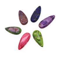 Natural Imperial Jasper Pendants, Impression Jasper, Teardrop, more colors for choice, 35x15x7mm, Sold By PC
