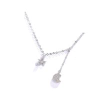 Bracelet en alliage de zinc, Lune et Etoile, bijoux de mode & avec strass, Longueur:19 cm, Vendu par PC