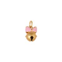 Brass Jewelry Pendants Bell sang gold plated DIY & enamel nickel lead & cadmium free Approx 5mm Sold By PC