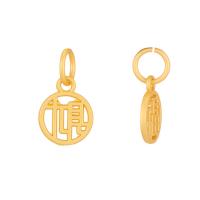 Hollow Brass Pendants gold color plated DIY nickel lead & cadmium free 13mm Sold By PC