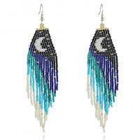 Fashion Fringe Earrings Seedbead & for woman nickel lead & cadmium free Sold By Pair