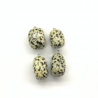 Dalmatian Pendant with Iron irregular polished mixed colors 17-24mm Sold By PC
