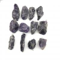Amethyst Pendant with Iron Nuggets polished purple 17-24mm Sold By PC