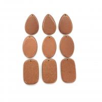 Natural Goldstone Pendants, polished, reddish orange, Sold By PC