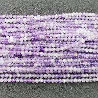 Perline di ametista naturale, Cerchio, lucido, DIY & sfaccettati, viola, Venduto per 38 cm filo