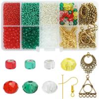 Glass Earring Finding Set with Zinc Alloy DIY 2mm 4mm 6mm Sold By Box