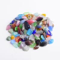Gemstone Chips, Cats Eye, different size for choice, multi-colored, 10Lots/Set, Sold By Set
