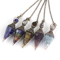 Brass Pendulum with Gemstone plated & Unisex nickel lead & cadmium free Length Approx 7 Inch Sold By PC