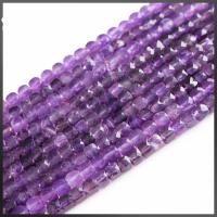 Naturelles perles améthystes, améthyste, cube, poli, DIY & facettes, violet, sans plomb et nickel, 5mm, Vendu par 38 cm brin