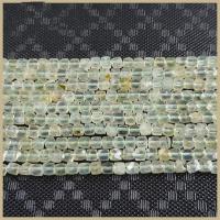 Prehnite Bead, Kub, polerad, DIY & fasetterad, grön, 4mm, Såld Per 38 cm Strand