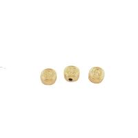 Grânulos de jóias de latão, cobre, Roda, banhado, DIY, dourado, 6.50x3mm, vendido por PC