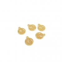 Zinc Alloy Pendants Brass Round plated DIY golden Sold By PC