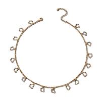Zinklegierung Schmuck Halskette, plattiert, Schmetterlingsdesign & unisex, goldfarben, Länge:47.3 cm, verkauft von PC