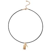 Zinc Alloy Jewelry Necklace with Polyester Cord Hand Unisex Length 50.2 cm Sold By PC