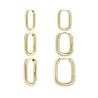 Kolczyki Huggie Hoop mosiądz, 14K złota chromowana, biżuteria moda & różnej wielkości do wyboru & dla kobiety, sprzedane przez para