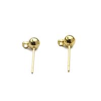 Brass Earring Stud Component, plated, DIY & different size for choice, more colors for choice, nickel, lead & cadmium free, Sold By PC