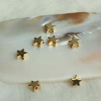 Perles bijoux en laiton, étoile, Plaqué d'or 14K, DIY & normes différentes pour le choix, protéger l'environnement, sans nickel, plomb et cadmium, Vendu par PC