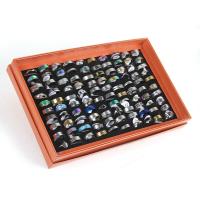 Anel de dedo de aço inoxidável, unissex, cores misturadas, 29x18.5x4cm, vendido por box