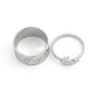 Stainless Steel Finger Ring 2 pieces & fashion jewelry & Unisex original color Sold By Set