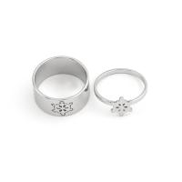 Stainless Steel Finger Ring 2 pieces & fashion jewelry & Unisex original color Sold By Set