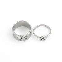 Палец кольцо из нержавеющей стали, нержавеющая сталь, Глаз, 2 шт. & ювелирные изделия моды & Женский, оригинальный цвет, продается указан