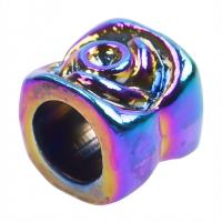 Zinklegierung Großes Loch Perlen, bunte Farbe plattiert, Modeschmuck, farbenfroh, verkauft von PC