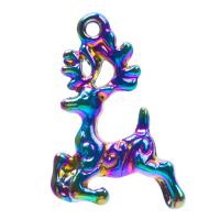 Zink Alloy Animal Hängen, färgrik pläterade, mode smycken, flerfärgad, 15x23mm, Längd 50 cm, Säljs av PC