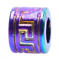 Tibetan Style Large Hole Bead, colorful plated, fashion jewelry, multi-colored, Sold By PC