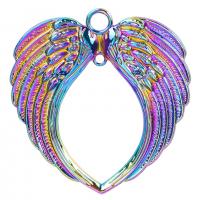 Wing Shaped Tibetan Style Pendants, colorful plated, fashion jewelry, multi-colored, Sold By PC