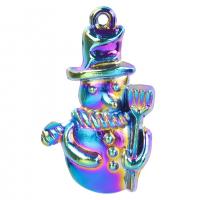 Zinc Alloy Pendants Snowman colorful plated fashion jewelry multi-colored Length 50 cm Sold By PC