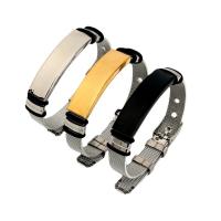 Bijoux bracelet en acier inoxydable, Placage, unisexe, plus de couleurs à choisir, Longueur:Environ 9.06 pouce, Vendu par PC