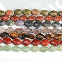 Смешанные Бусины Gemstone, Полудрагоценный камень, Ромб, полированный, различные материалы для выбора & граненый, Много цветов для выбора, 10x12x5mm, Приблизительно 16ПК/Strand, Продан через Приблизительно 7.55 дюймовый Strand