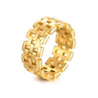 Stainless Steel Finger Ring, gold color plated, different size for choice & for woman & hollow, 8mm, Sold By PC