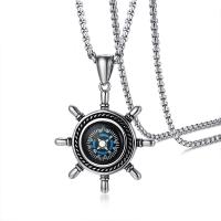 Stainless Steel Jewelry Necklace Compass for man Length Approx 23.62 Inch Sold By PC