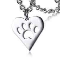 Stainless Steel Jewelry Necklace, Heart, polished, for woman & hollow, original color, 14x13mm, Length:Approx 20.08 Inch, Sold By PC