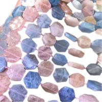 Morganite Beads, Polygon, DIY, mixed colors, 15mm, Sold Per 38 cm Strand