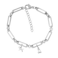 Stainless Steel Jewelry Bracelet, 316 Stainless Steel, Unisex, silver color, Length:7.5 Inch, Sold By PC