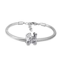 European Bracelet 316 Stainless Steel Unisex Length 7.5 Inch Sold By PC