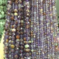 Purple Phantom Quartz Beads, Round, DIY & faceted, purple, Sold Per 38 cm Strand