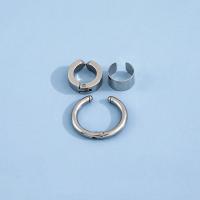 Fashion Earring Cuff and Wraps, Stainless Steel, three pieces & fashion jewelry & for woman, original color, Sold By Set