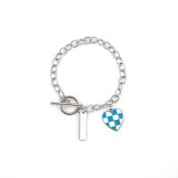 Zinc Alloy Bracelet fashion jewelry & for woman & enamel original color Length 6.3 Inch Sold By PC